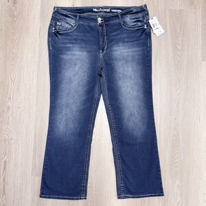 Wallflower Jenna Medium Wash The Luscious Curvy Bootcut Jeans 22 Regular New